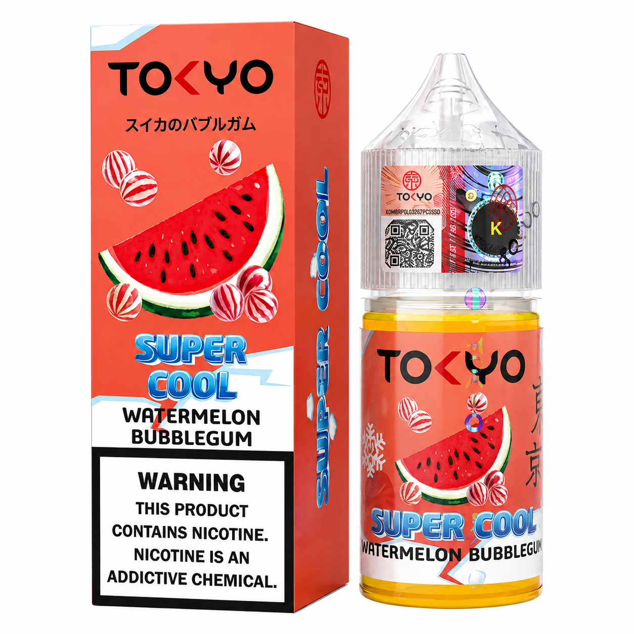 super cool watermelon bubble gum 30ml